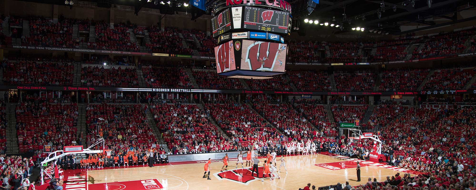 Tip-Off of a UW-Madison Men's Basketball Game at the Kohl Center