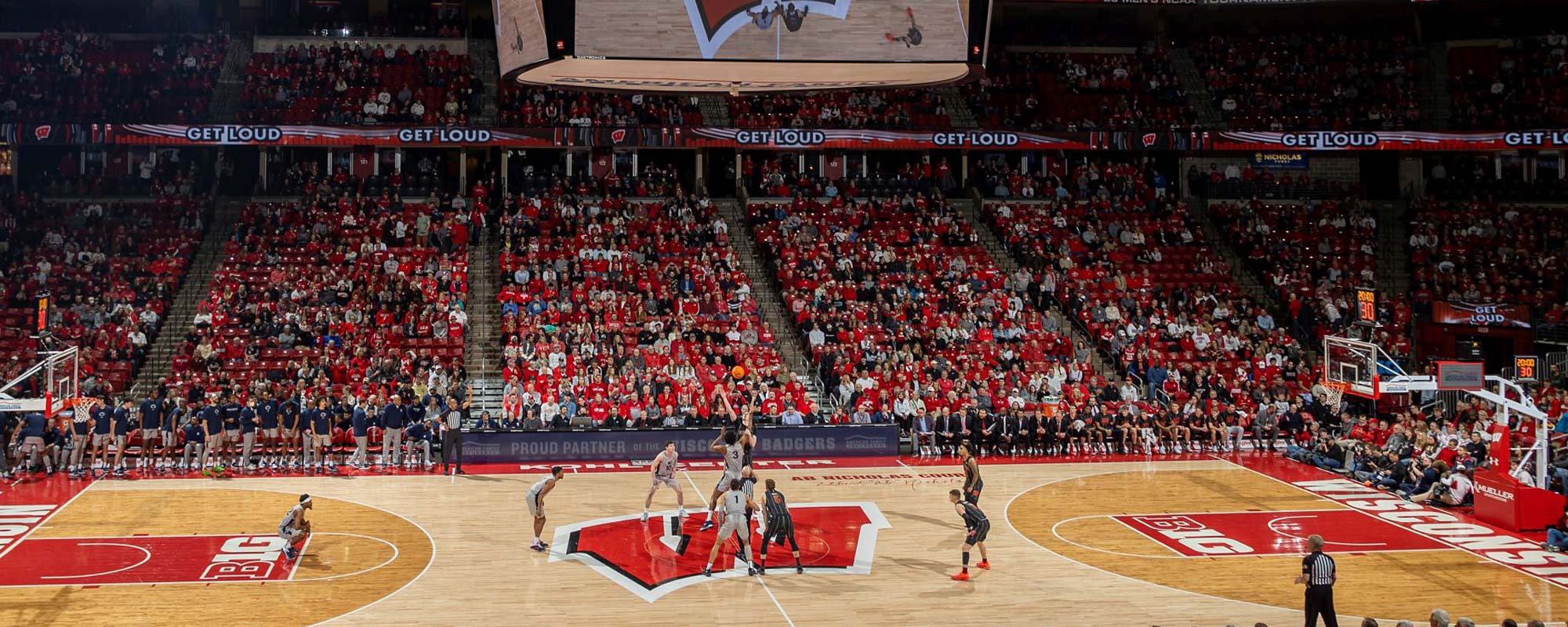 Tip-Off of a UW-Madison Men's Basketball Game at the Kohl Center