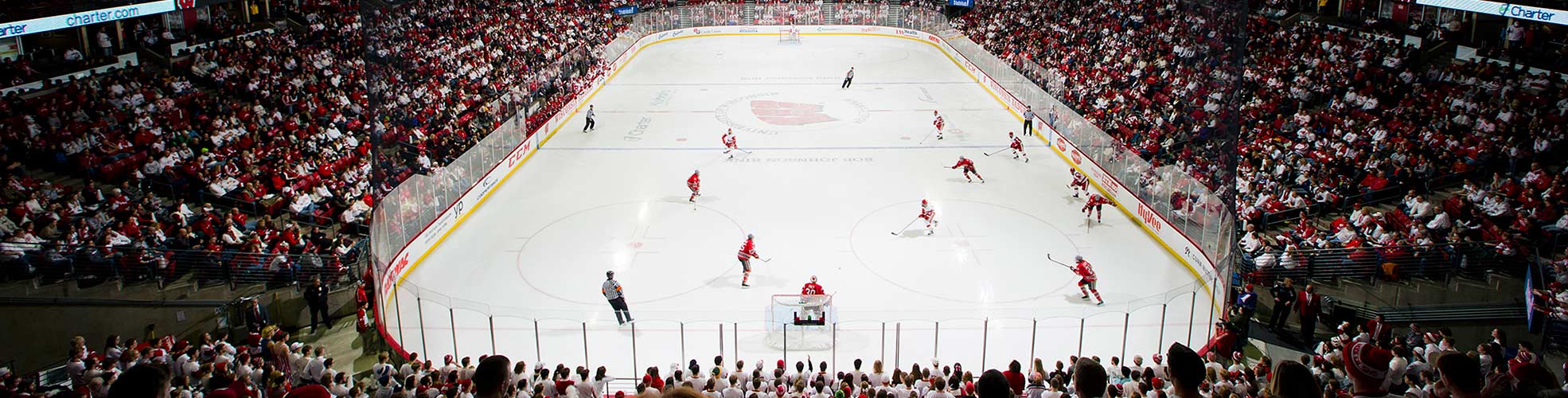 Photo of a UW-Madison Hockey Game at the Kohl Center.